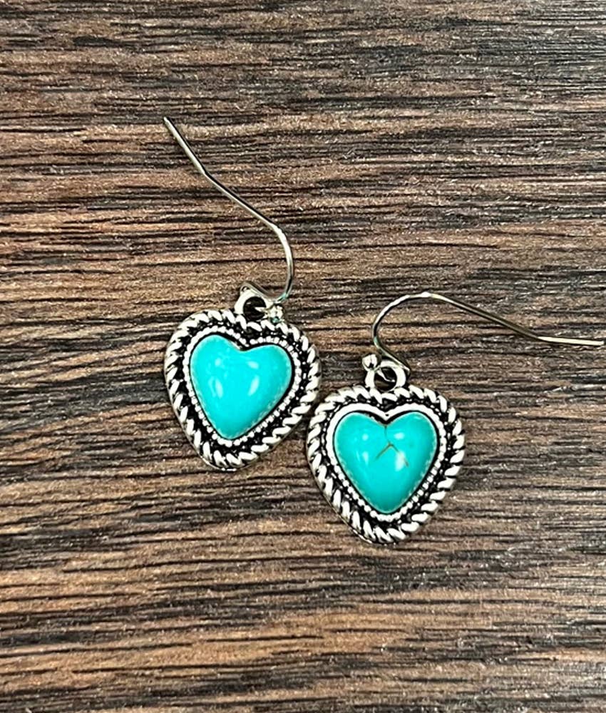 724053, 10mm Heart Stone Earrings - Double C Western SupplyISAC Trading Inc