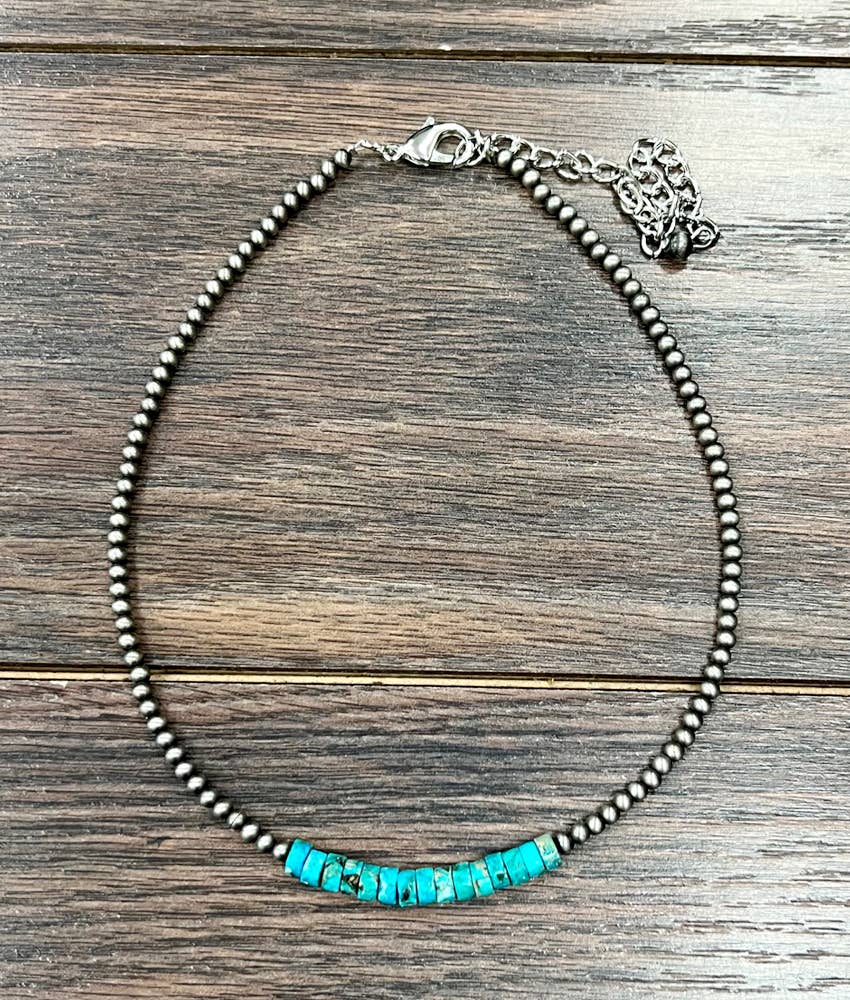 735790, 15" Handmade Navajo Gemstone Necklace - Double C Western SupplyISAC Trading Inc