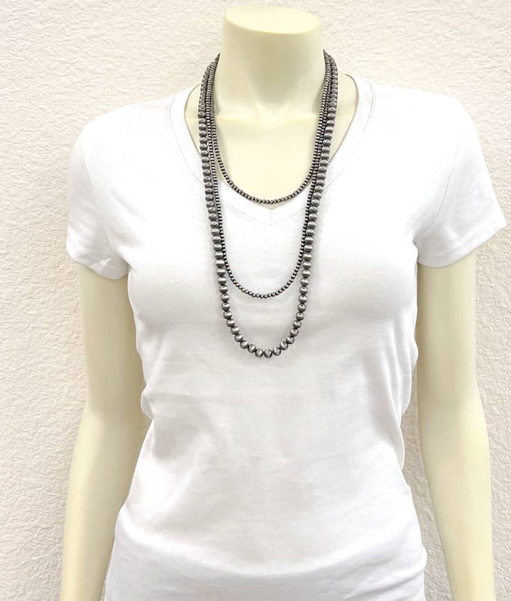 738808, Handmade 30" Navajo Bead Necklace - Double C Western SupplyISAC Trading Inc