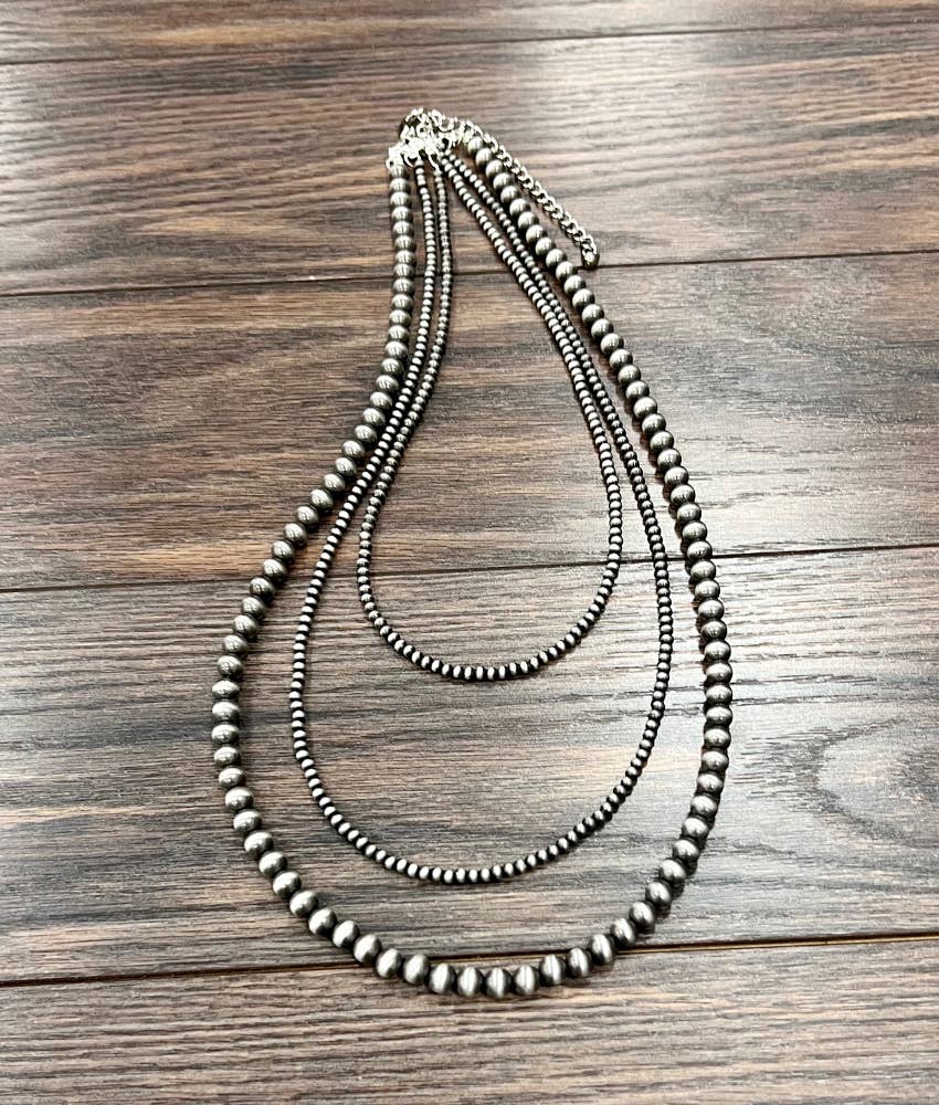 738808, Handmade 30" Navajo Bead Necklace - Double C Western SupplyISAC Trading Inc