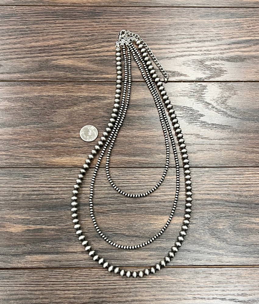 738808, Handmade 30" Navajo Bead Necklace - Double C Western SupplyISAC Trading Inc