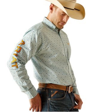 Ariat MNS Team Colton Classic Fit Shirt AQUA ariat ariatmens Men's Ariat