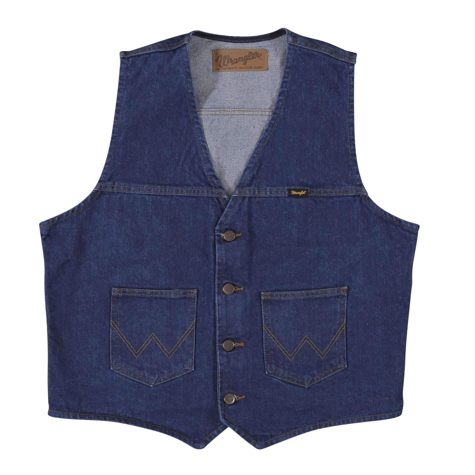 Wrangler® Unlined Denim Vest 1074130PW Vest Wrangler