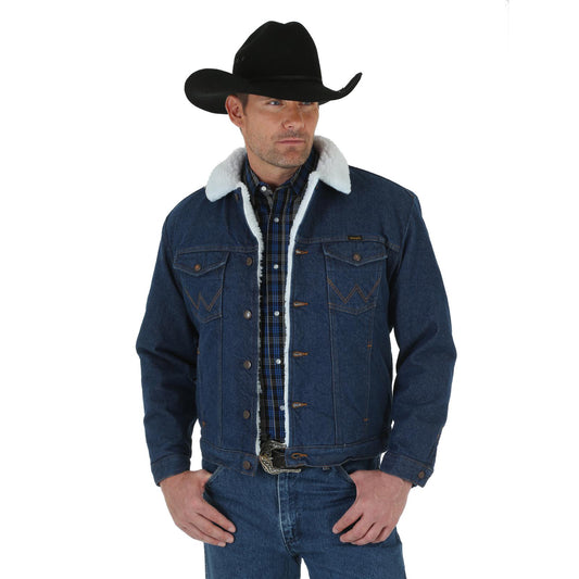 Wrangler® Sherpa Lined Denim Jacket 74255PW Coats & Jackets Wrangler