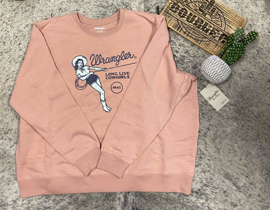 Retro Cowgirl Crew Sweatshirt Wrangler