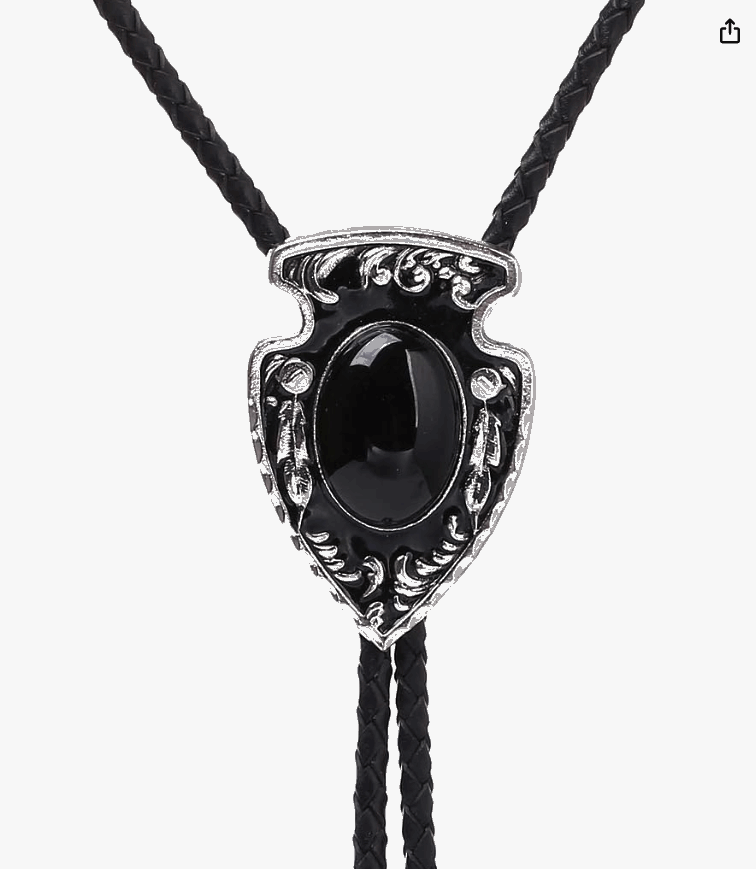 Cowboy Arrow Head Black Onex Bolo Tie bolo Accessory Bolo costume jewelry Men's Women's SimpleNGreat