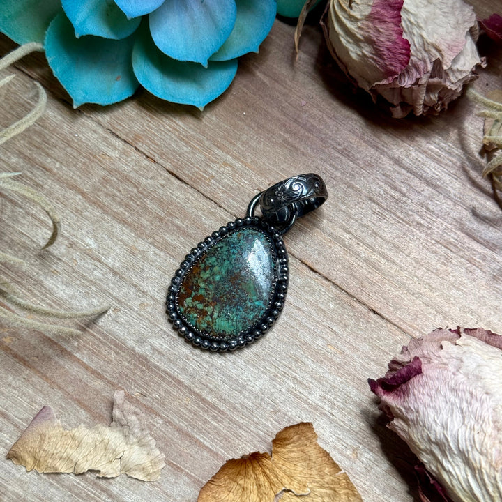 MJ Turquoise Pendant – Sterling Silver Pendant Shopify Collective The Bijoux FAB Jewelry The Bijoux FAB Jewelry