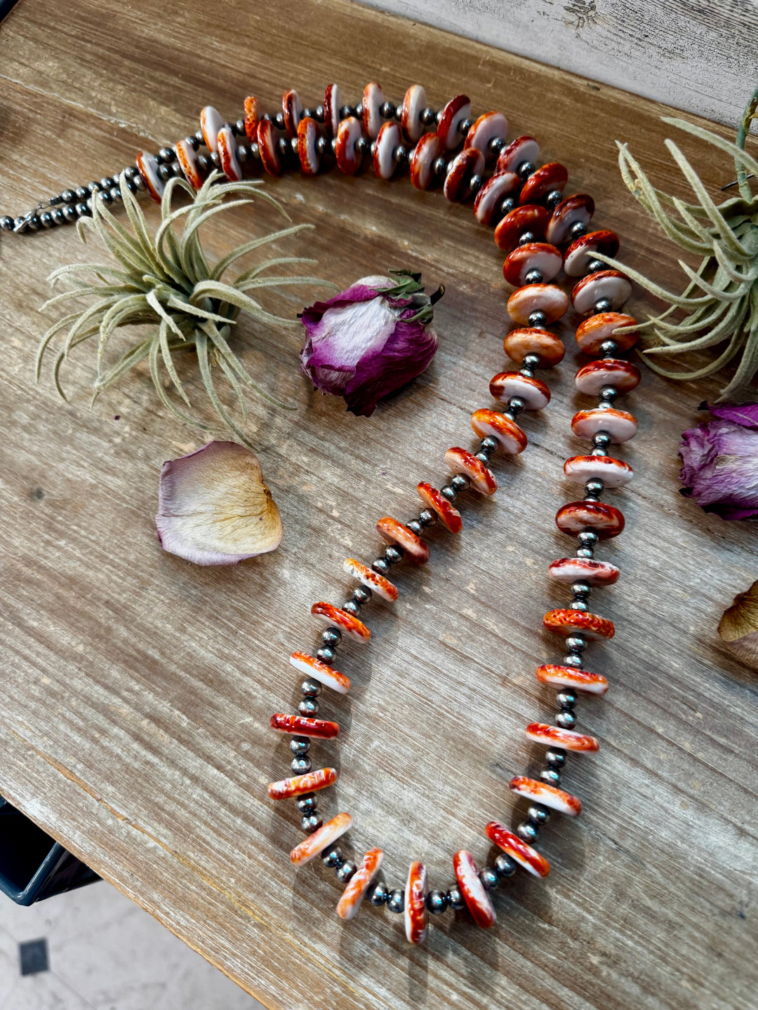 NFR Collection Necklace – 6mm Sterling Silver Pearls with 16mm Spiny Oyster – 38" Necklaces Shopify Collective The Bijoux FAB Jewelry The Bijoux FAB Jewelry
