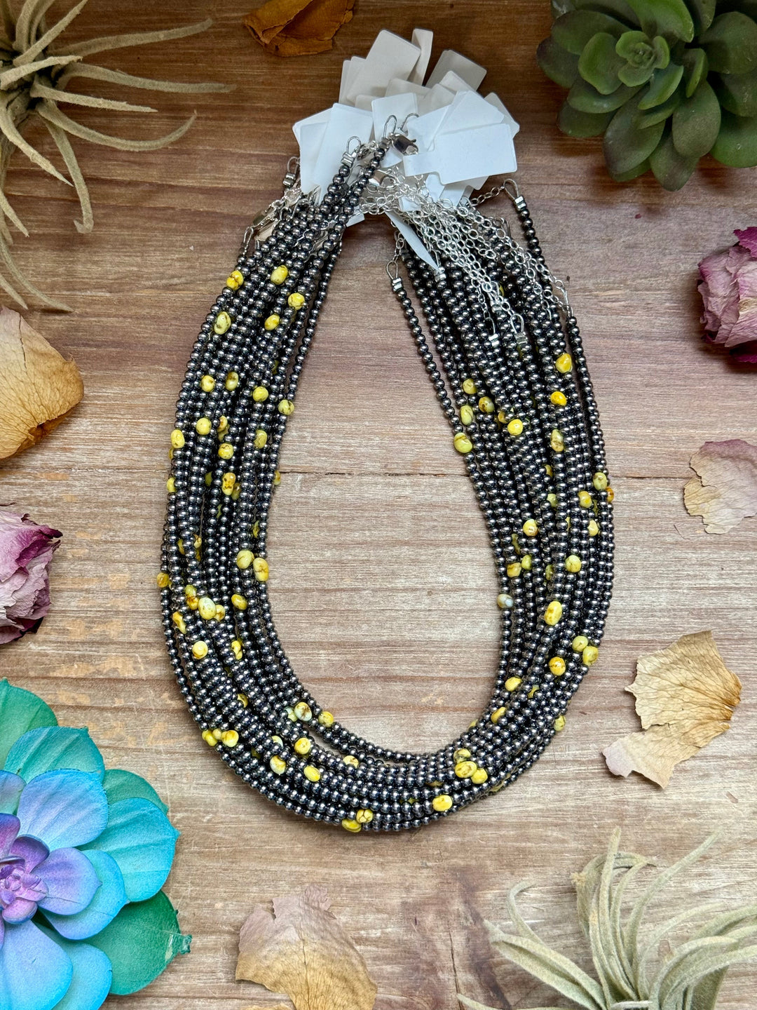 15” Palomino Turquoise Necklace – Sterling Silver Pearls Necklaces Shopify Collective The Bijoux FAB Jewelry The Bijoux FAB Jewelry