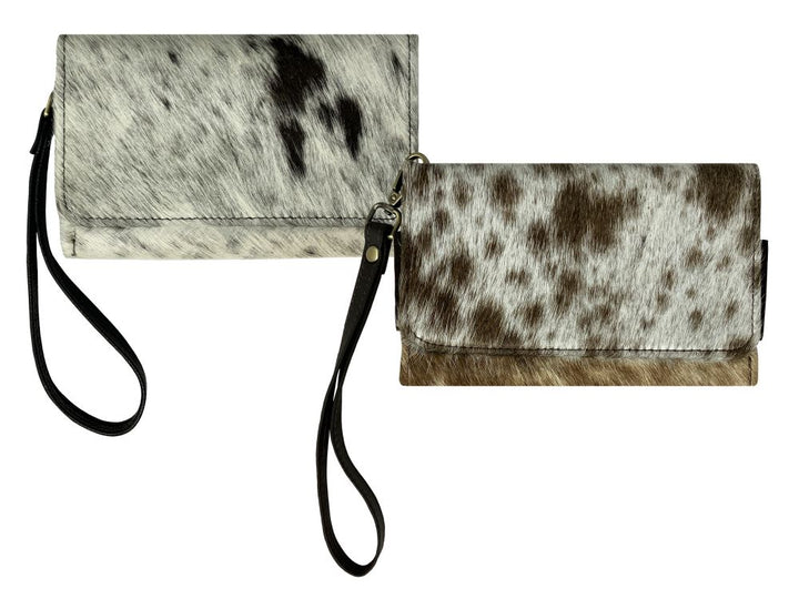 Klassy Cowgirl Hair on Cowhide Clutch Phone Wallet 78065