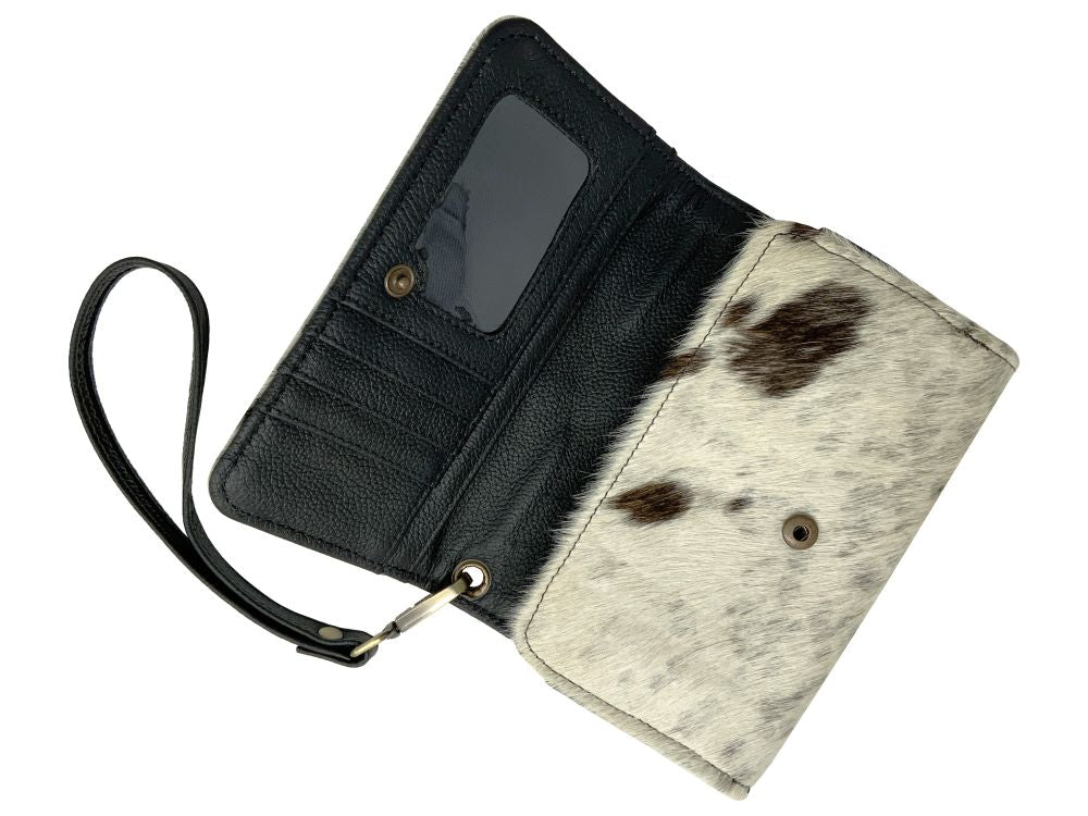 Klassy Cowgirl Hair on Cowhide Clutch Phone Wallet 78065