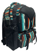 Load image into Gallery viewer, 78233 Teal Serape Tactical Backpack
