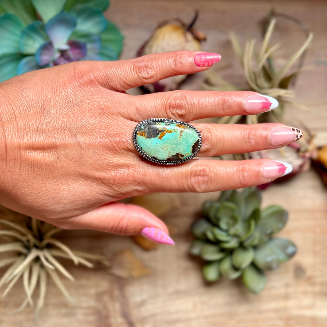 MJ Turquoise Ring – Sterling Silver Ring Shopify Collective The Bijoux FAB Jewelry The Bijoux FAB Jewelry