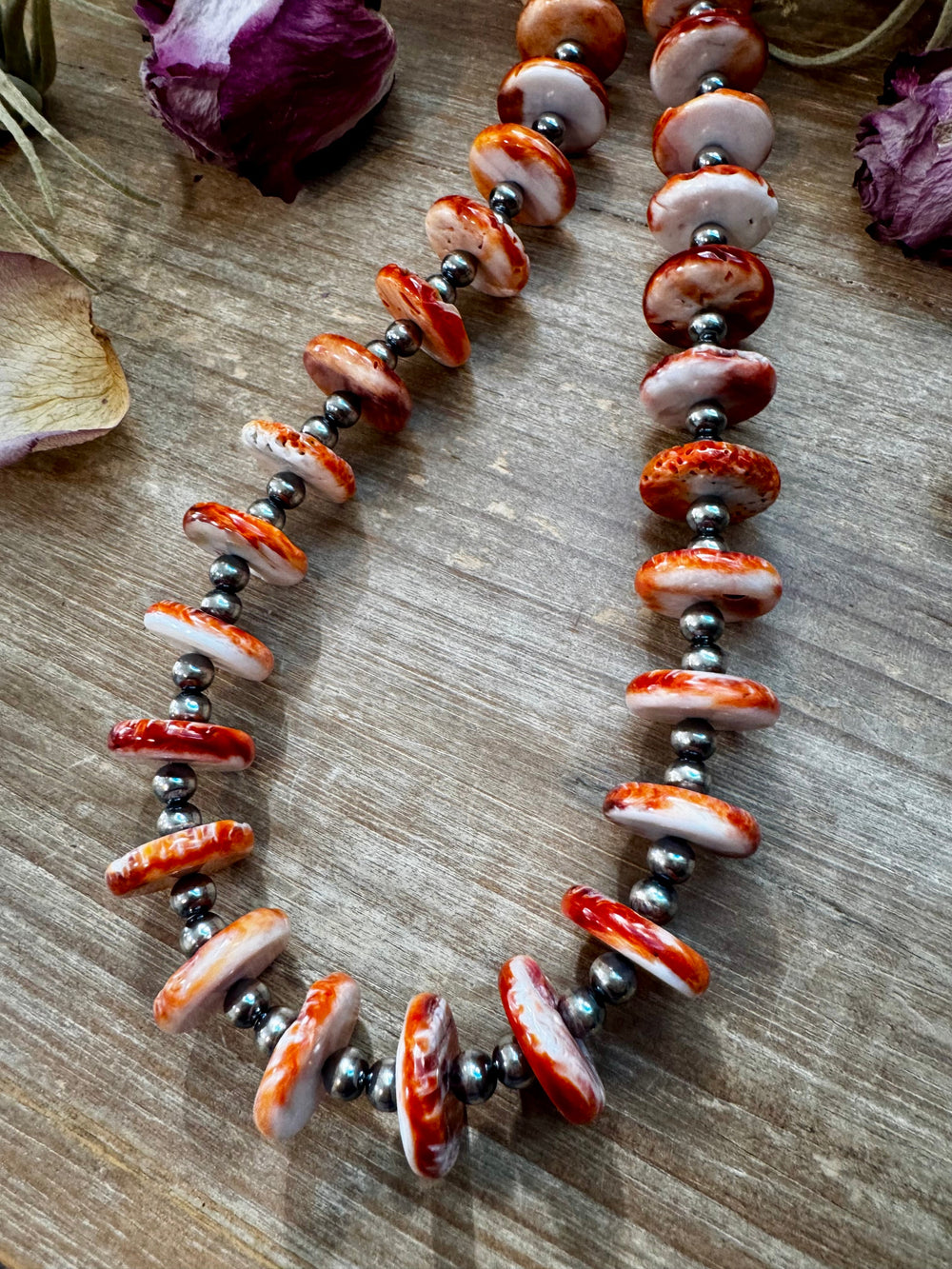 NFR Collection Necklace – 6mm Sterling Silver Pearls with 16mm Spiny Oyster – 38" Necklaces Shopify Collective The Bijoux FAB Jewelry The Bijoux FAB Jewelry
