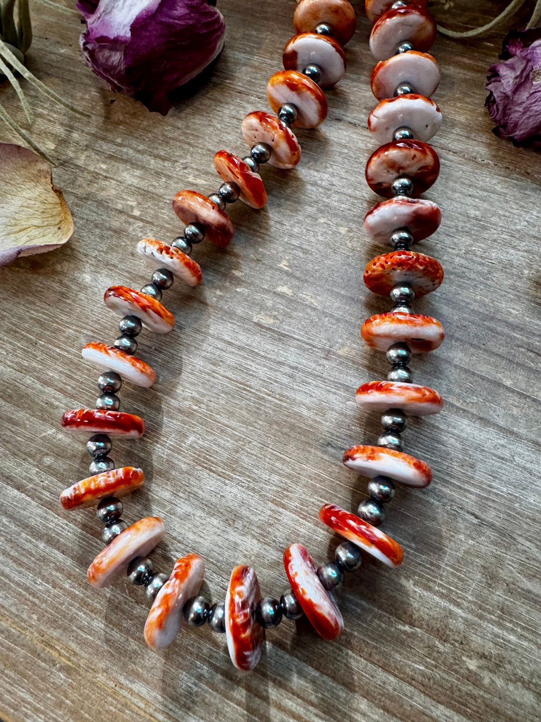 NFR Collection Necklace – 6mm Sterling Silver Pearls with 16mm Spiny Oyster – 38" Necklaces Shopify Collective The Bijoux FAB Jewelry The Bijoux FAB Jewelry