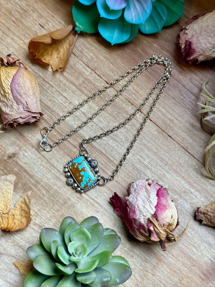 112 - Sterling Silver Mine #8 Turquoise Bar Necklace by Jason Ogg Necklaces Shopify Collective The Bijoux FAB Jewelry The Bijoux FAB Jewelry