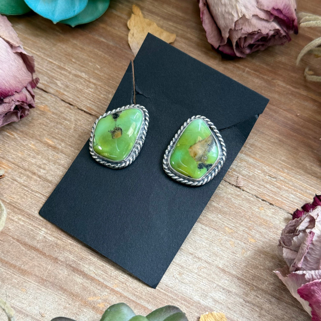 17 - Sterling Silver Sonoran Turquoise Stud Earrings by Jason Ogg Earrings Shopify Collective The Bijoux FAB Jewelry The Bijoux FAB Jewelry