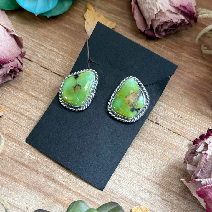 17 - Sterling Silver Sonoran Turquoise Stud Earrings by Jason Ogg Earrings Shopify Collective The Bijoux FAB Jewelry The Bijoux FAB Jewelry