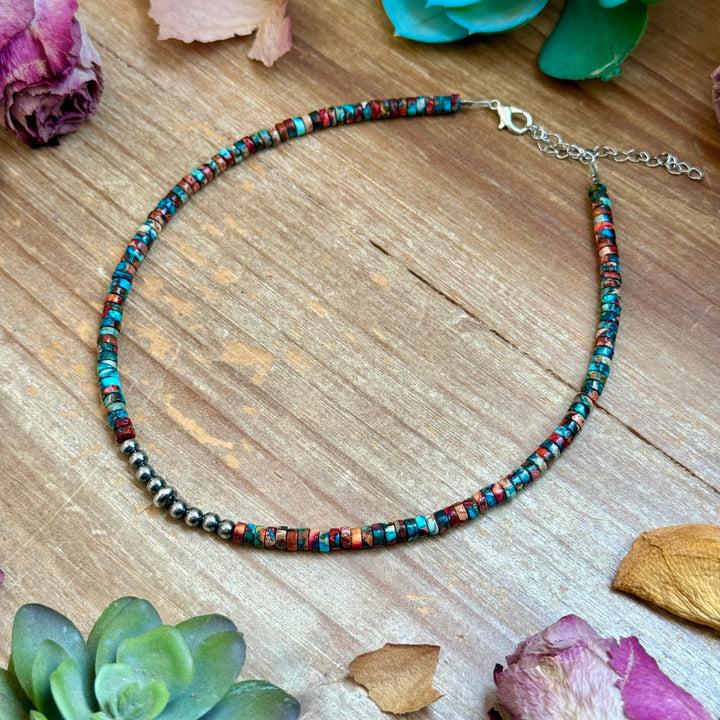 14” Pink sea sediment Choker – Sterling Silver Pearls Necklaces Shopify Collective The Bijoux FAB Jewelry The Bijoux FAB Jewelry