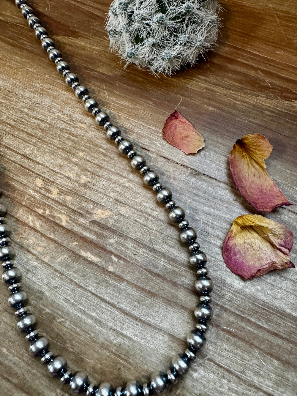 32 inch Necklace - 8 mm & 5 mm saucer Sterling Silver Pearls Necklaces Shopify Collective The Bijoux FAB Jewelry The Bijoux FAB Jewelry
