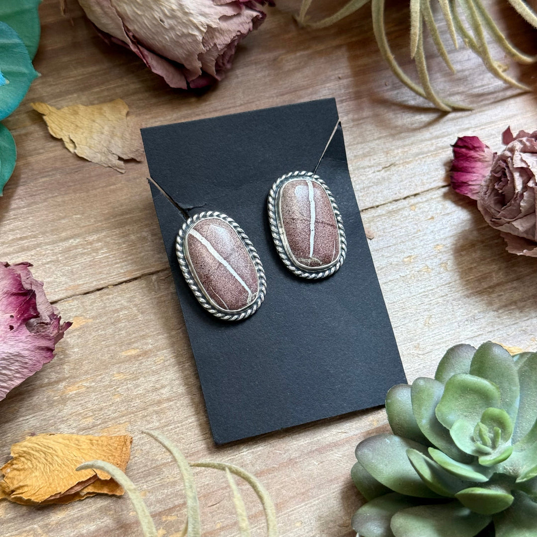 54 - Sterling Silver Red Buffalo Stud Earrings by Jason Ogg Earrings Shopify Collective The Bijoux FAB Jewelry The Bijoux FAB Jewelry