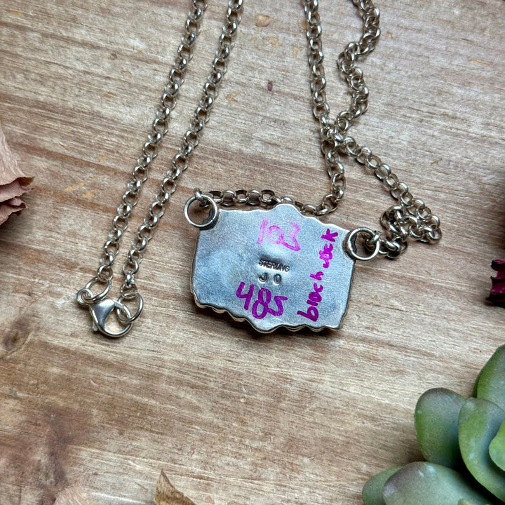 103 - Sterling Silver Blackjack Turquoise Bar Necklace by Jason Ogg Necklaces Shopify Collective The Bijoux FAB Jewelry The Bijoux FAB Jewelry