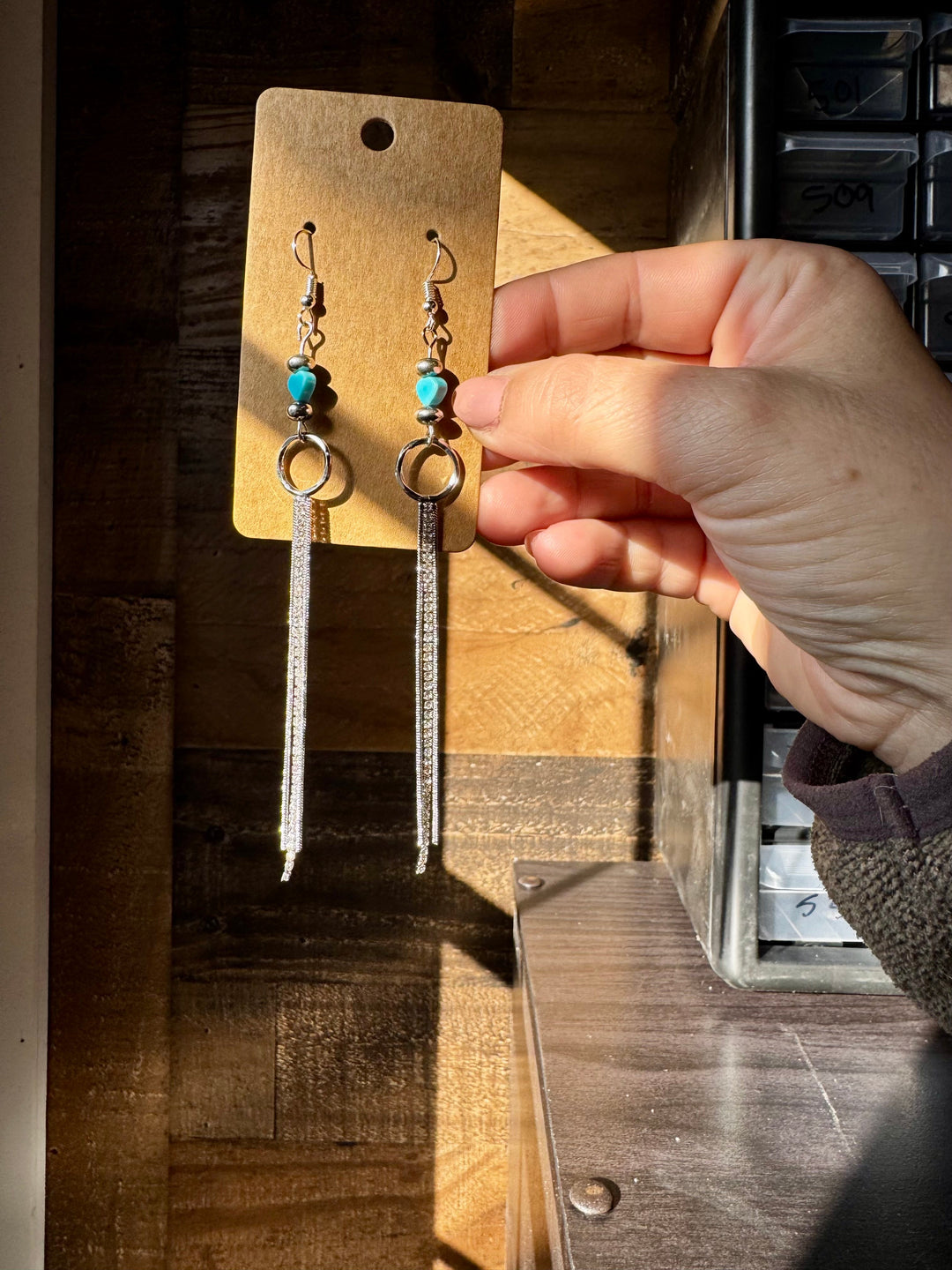 Turquoise heart and chic dangle Earrings Shopify Collective The Bijoux FAB Jewelry The Bijoux FAB Jewelry