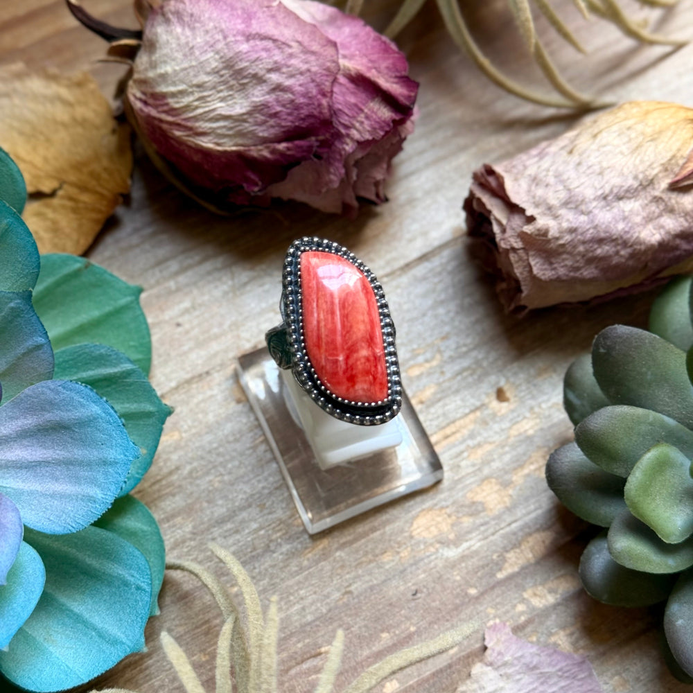 MJ Ring - Spiny Oyster Free Form Adjustable Ring Ring Shopify Collective The Bijoux FAB Jewelry The Bijoux FAB Jewelry