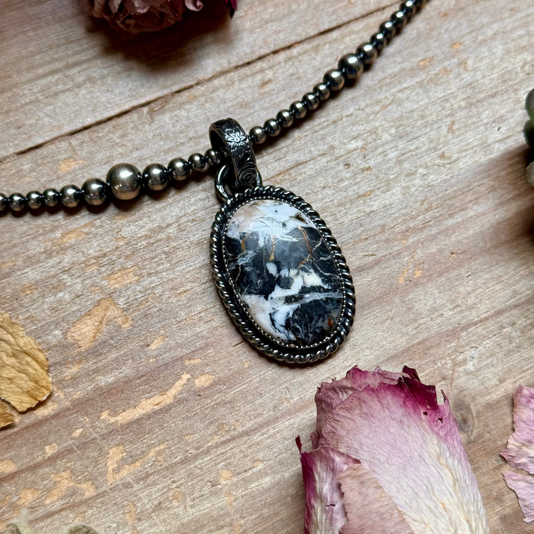 MJ Pendant - White Buffalo Sterling Silver Pendant Shopify Collective The Bijoux FAB Jewelry The Bijoux FAB Jewelry