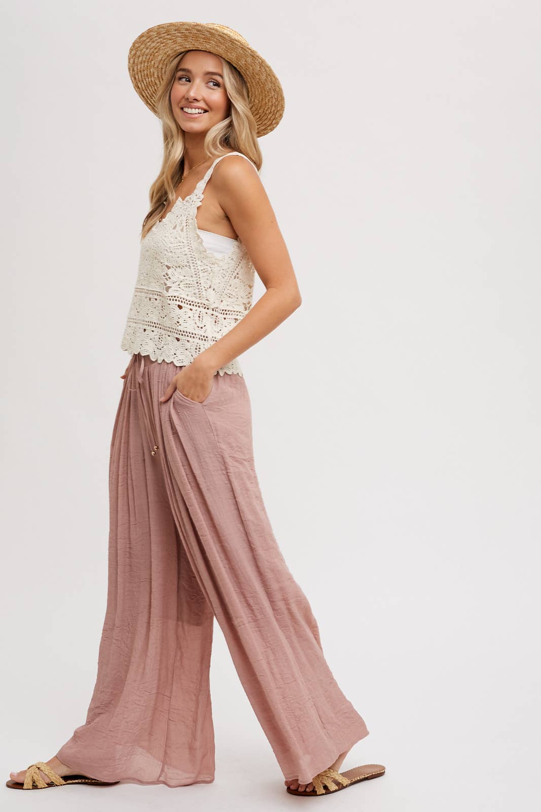 CROCHET CAMI TOP Shirt 60% off Women's Bluivy