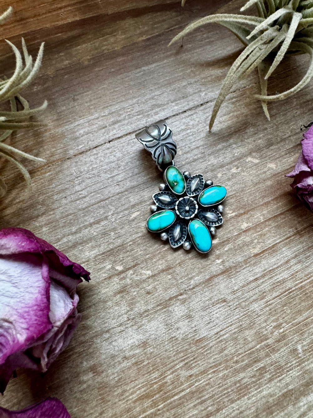 Flower Pendant with Sunderland Gold – Sterling Silver – Native Made by Charles Johnson Pendant Shopify Collective The Bijoux FAB Jewelry The Bijoux FAB Jewelry