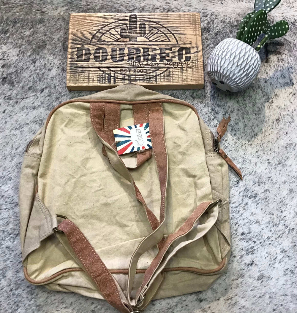 Backpack Upcycled Canvas Ladies Bag Backpack Women's american darling
