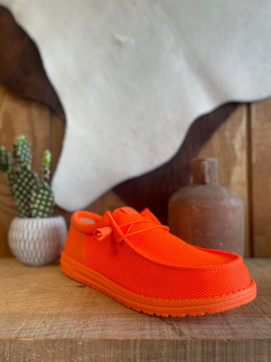 Hey Dude Wally Funk Slip-On Sneaker - Neon Orange Hey Dude