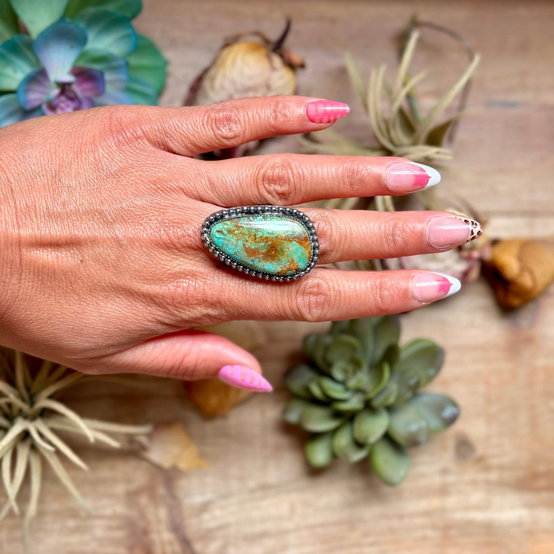 MJ Freeform Turquoise Ring – Sterling Silver Ring Shopify Collective The Bijoux FAB Jewelry The Bijoux FAB Jewelry