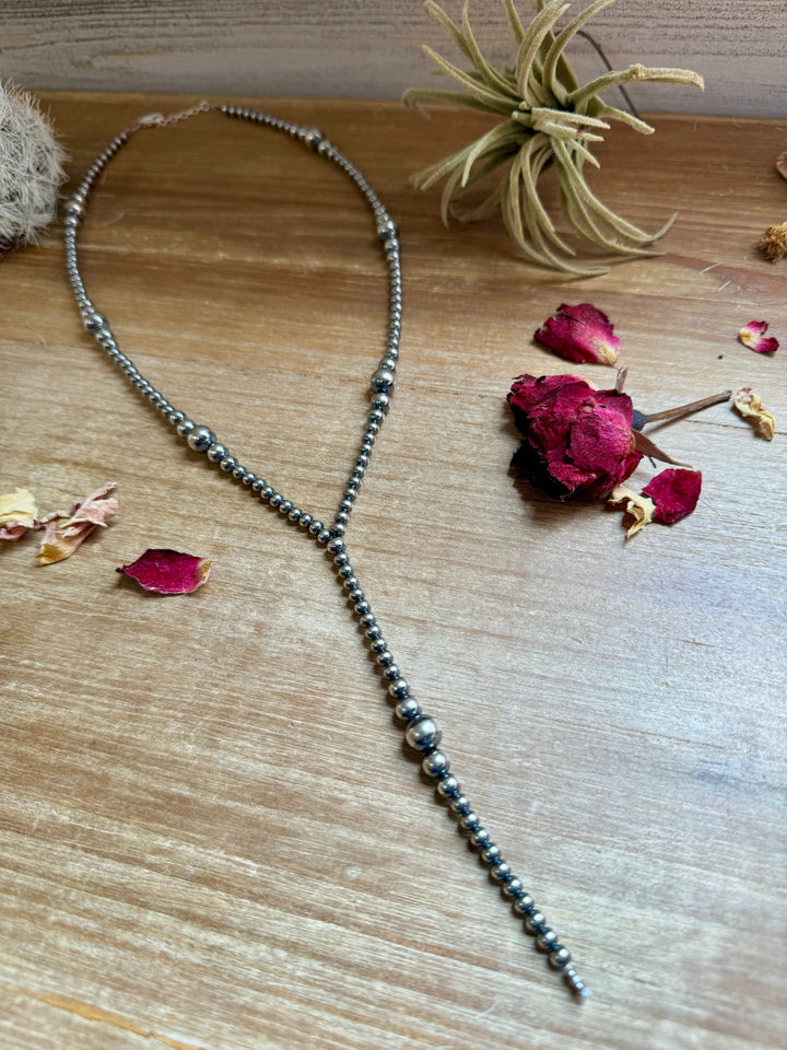 Lariat graduated sterling silver pearl necklaces Shopify Collective The Bijoux FAB Jewelry The Bijoux FAB Jewelry