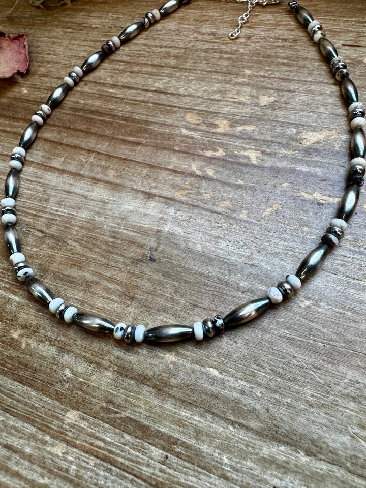 White Buffalo Torpedo choker Sterling Silver Pearls Necklaces Shopify Collective The Bijoux FAB Jewelry The Bijoux FAB Jewelry