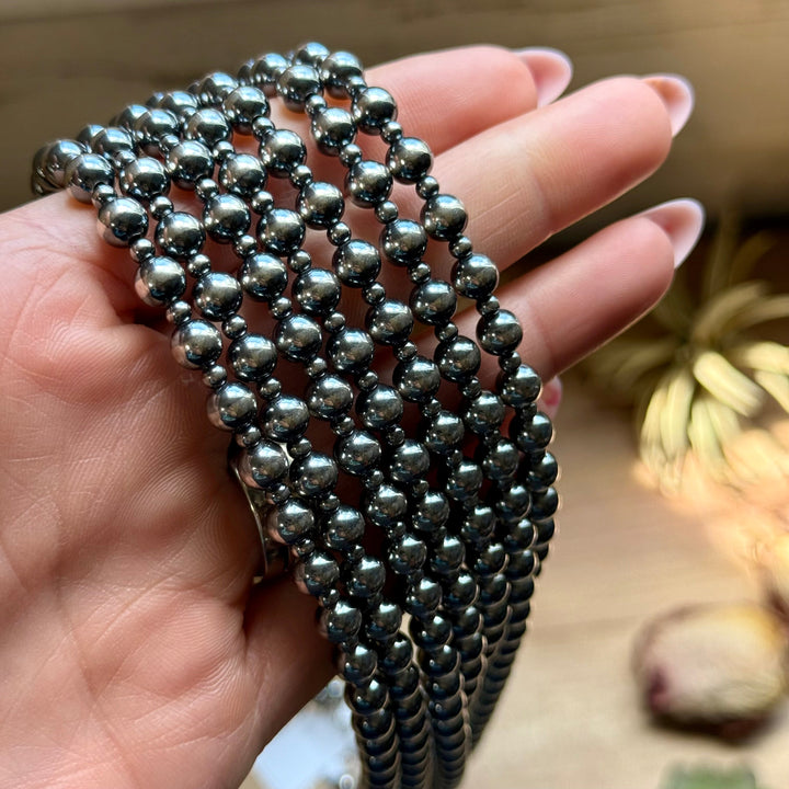 20 inch - Alternating Sterling Silver Pearl Necklace Necklaces Shopify Collective The Bijoux FAB Jewelry The Bijoux FAB Jewelry
