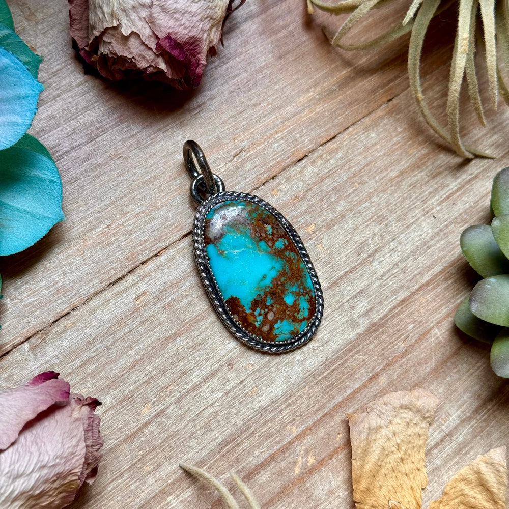 MJ Turquoise Pendant – Sterling Silver Pendant Shopify Collective The Bijoux FAB Jewelry The Bijoux FAB Jewelry