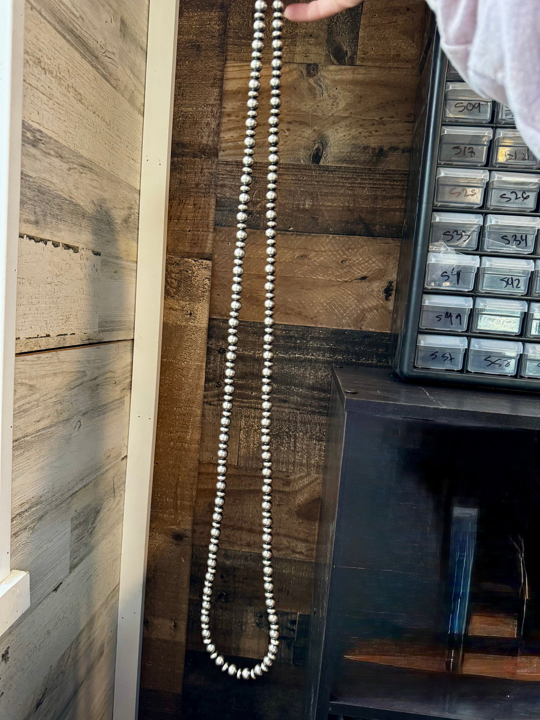 54 inch Necklace - 10 mm & 10 mm saucer Sterling Silver Pearls Necklaces Shopify Collective The Bijoux FAB Jewelry The Bijoux FAB Jewelry