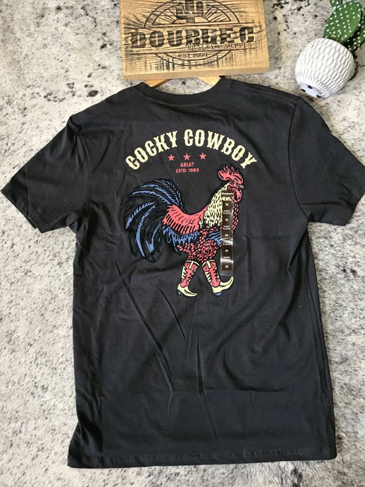 MNS Ariat Cowboy Cocky T-Shirt VINTAGE BLACK T Shirt ariatmens Ariat