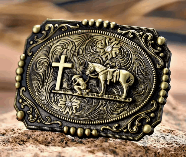 Bronze Praying Cowboy Belt Buckle 1790BNZ Belt Buckle Accessory Belt Buckle Men's SimpleNGreat