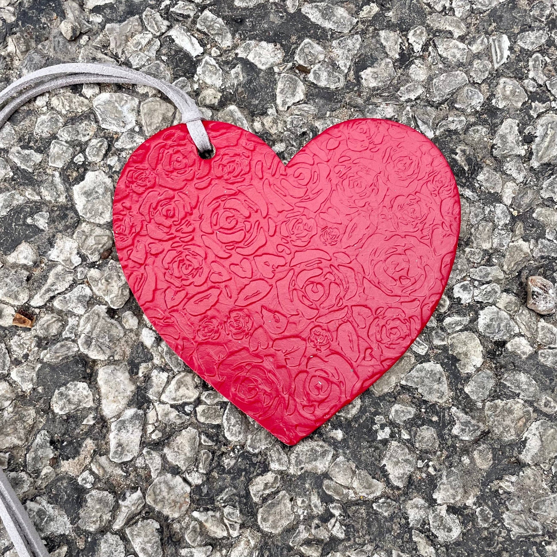 Rose Heart Air Flair Red Strawberry Leather Callahan Leather Co.