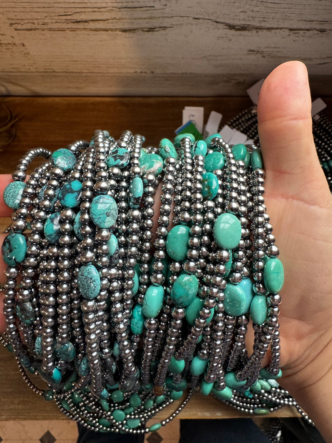 15-Inch Turquoise Necklace with 4mm & 5mm Beads Necklaces Shopify Collective The Bijoux FAB Jewelry The Bijoux FAB Jewelry