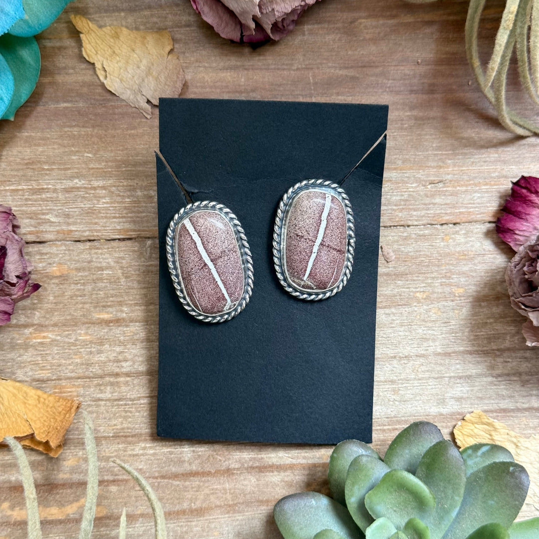 54 - Sterling Silver Red Buffalo Stud Earrings by Jason Ogg Earrings Shopify Collective The Bijoux FAB Jewelry The Bijoux FAB Jewelry