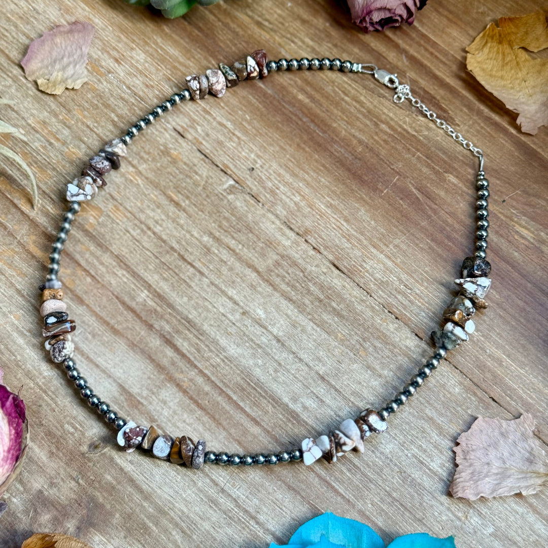 16” Wild Horse Chip Necklace – Sterling Silver Necklaces Shopify Collective The Bijoux FAB Jewelry The Bijoux FAB Jewelry