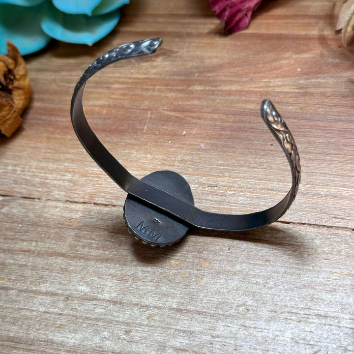 MJ Oval Black Jack Turquoise Sterling Silver Cuff cuff Shopify Collective The Bijoux FAB Jewelry The Bijoux FAB Jewelry