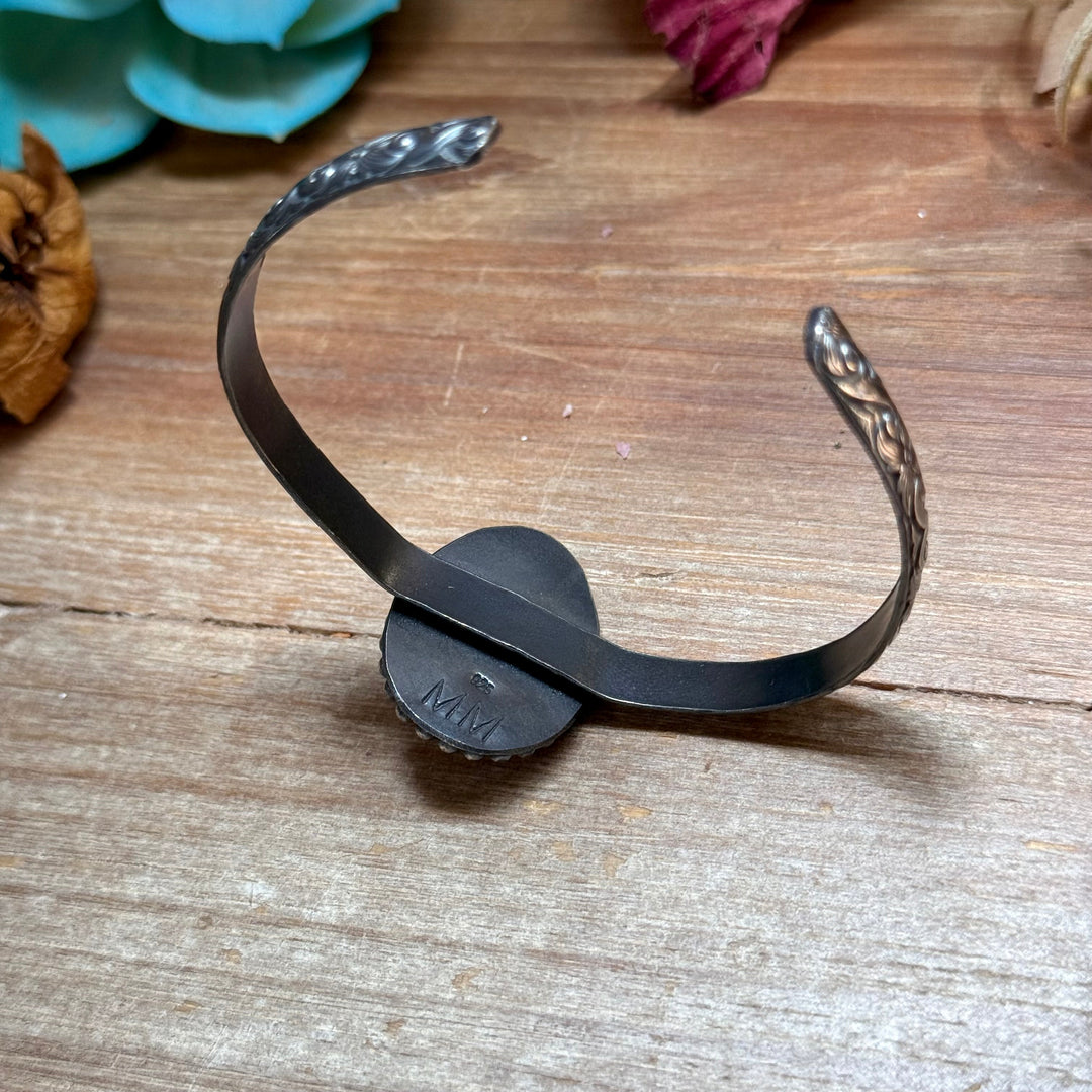 MJ Oval Black Jack Turquoise Sterling Silver Cuff cuff Shopify Collective The Bijoux FAB Jewelry The Bijoux FAB Jewelry