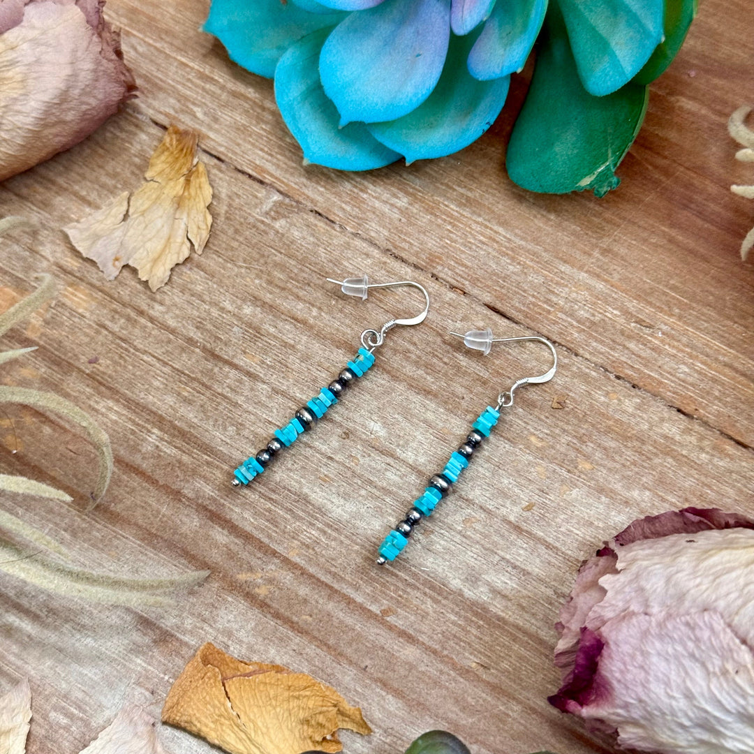 Turquoise Cube Dangle Earrings Earrings Shopify Collective The Bijoux FAB Jewelry The Bijoux FAB Jewelry