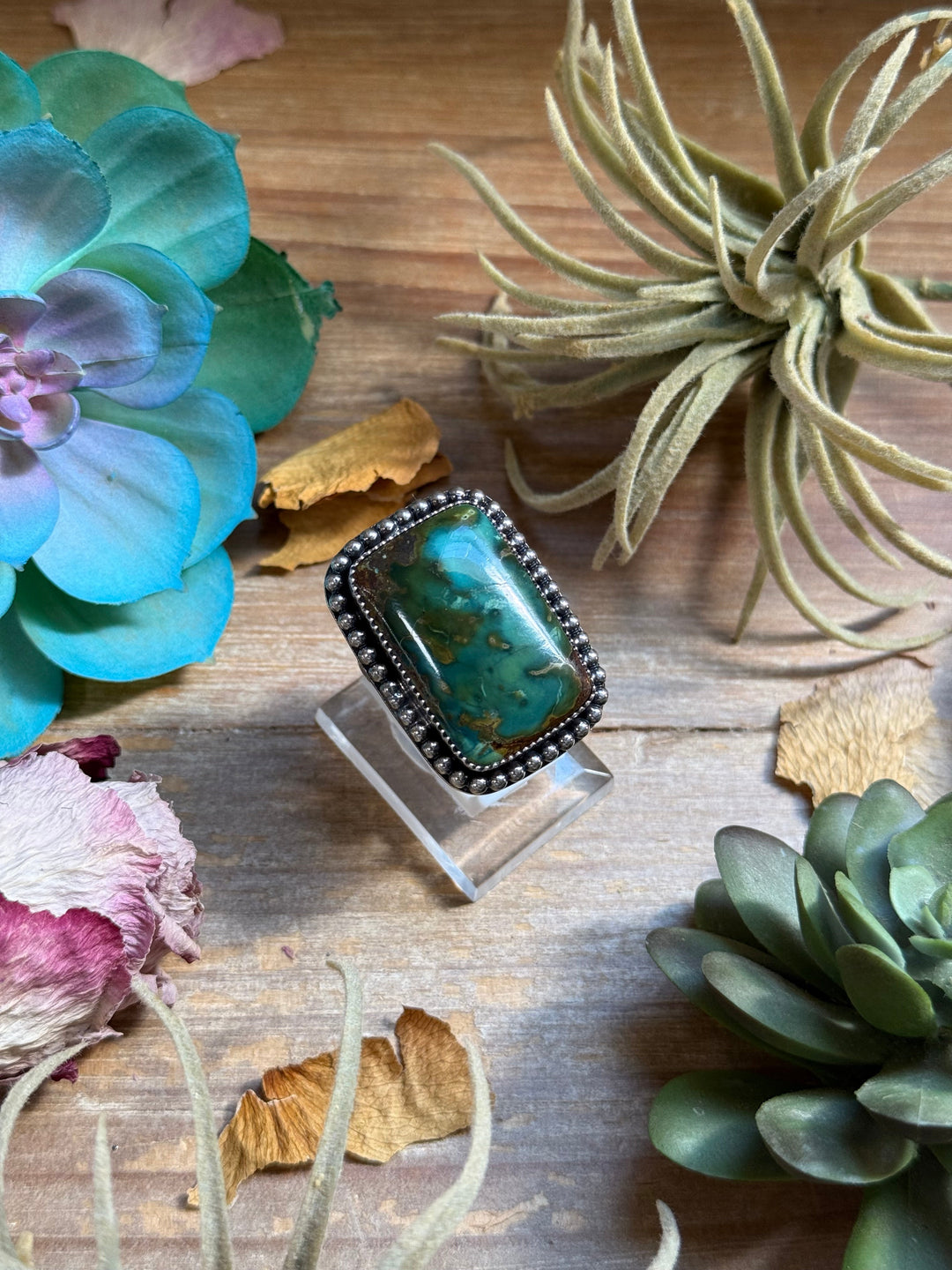 MJ Ring - Rectangle Turquoise Ring Ring Shopify Collective The Bijoux FAB Jewelry The Bijoux FAB Jewelry