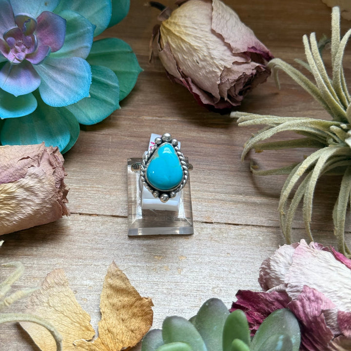 139 - Sterling Silver Royston Turquoise Medicine Man Eye Stamped Stacking Ring by Jason Ogg ring Shopify Collective The Bijoux FAB Jewelry The Bijoux FAB Jewelry
